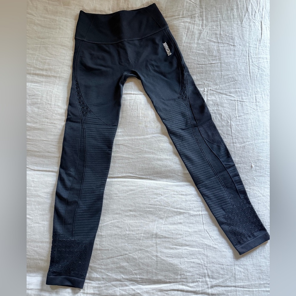 Gymshark Textured Black Leggings, Size Small